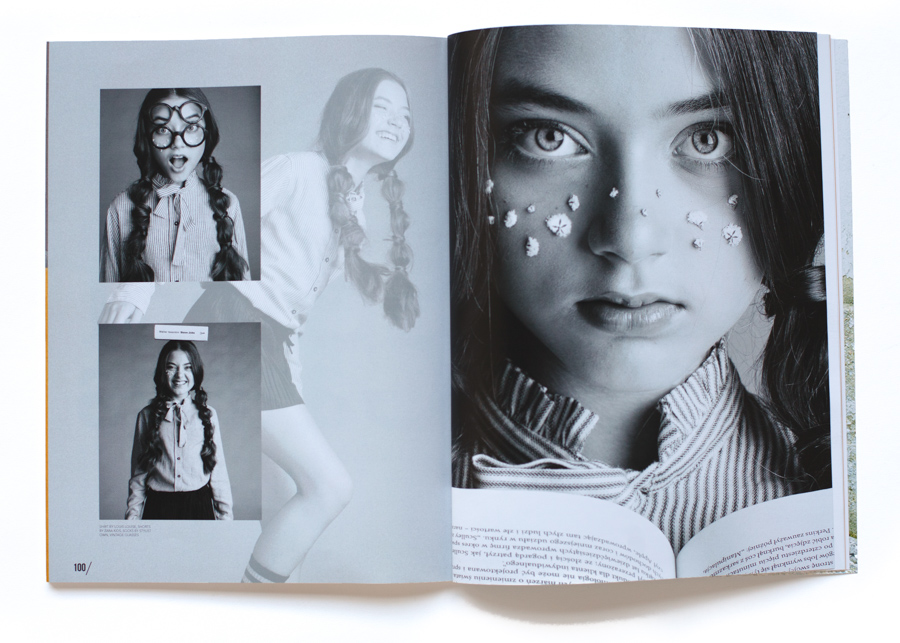 Zdjęcie przedstawiające fragment edytorialu kids fashion wyprodukowanego przez Lolove Studio dla kanadyjskiego magazynu Poster Child